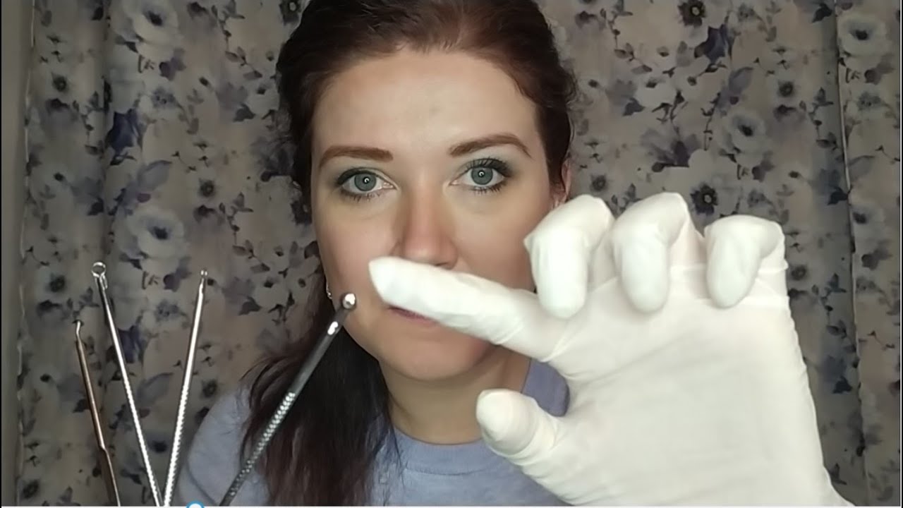 АСМР | ASMR | Механическая чистка лица | Визуальные триггеры перчатки шепот Тк-Тк Мурашки