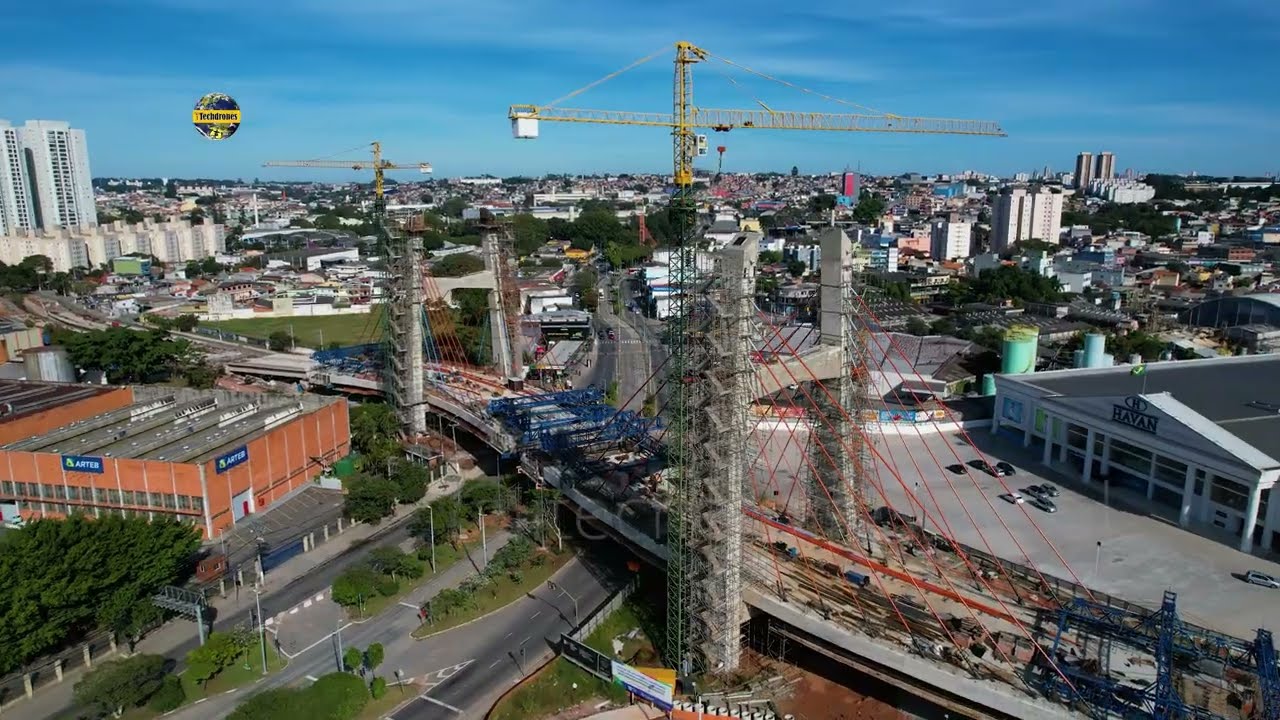 OBRAS NOVO VIADUTO ESTAIADO ROBERT KENNEDY EM SBC ESTARÁ PRONTO JÁ EM DEZEMBRO/25 VEJA A EVOLUÇÃO
