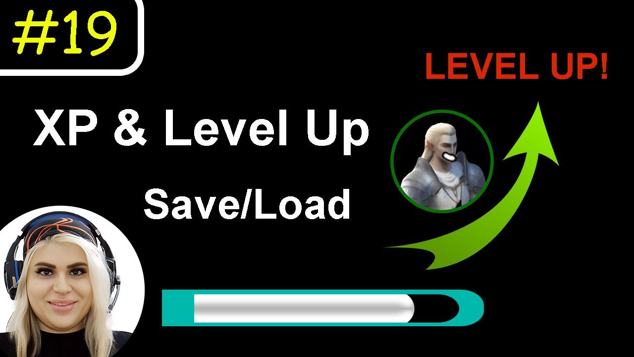 19- XP & Level System with JSON Save | Unity RPG Tutorial