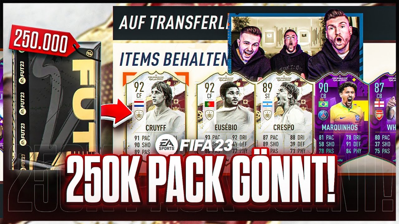 OMG!!! 3x ICON GEZOGEN 😍 250k Pack G&Ouml;NNT 😱 FIFA 23: Black Friday World Cup ICON&nbsp;Pack&nbsp;Opening