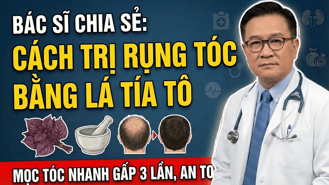 Bác Sĩ Chỉ Cách Trị Rụng Tóc Bằng Lá Tía Tô – Mọc Tóc Dày, An Toàn Tại Nhà