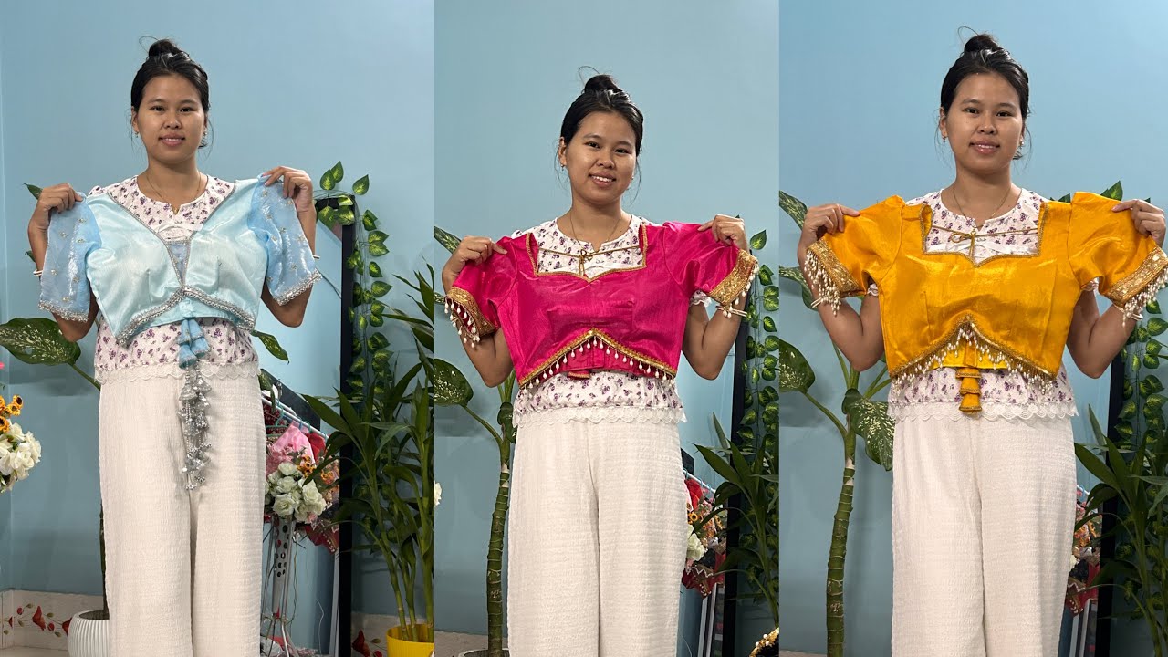 Je Blouse painai rok ni banta tubui phaikha🌸 #blouse 