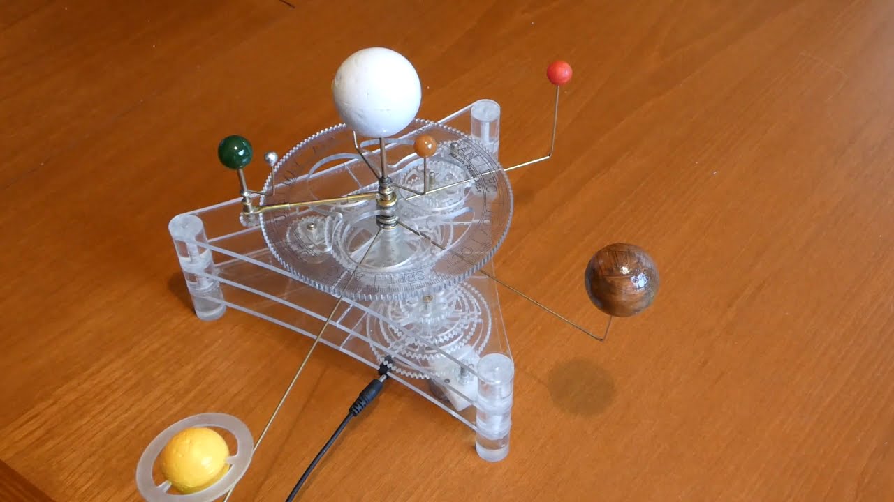 Orrery Pt2 Made in clear acrylic and powered via USB.