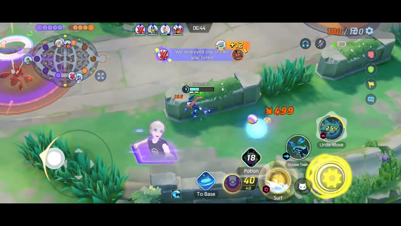 Greninja gameplay in unite