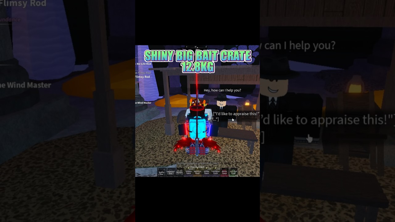 Shiny big bait crate #fisch #roblox #johngaming