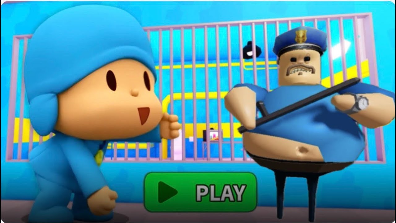 🧢POCOYO PRISON RUN! Obby roblox! Gameplay Walkthrough No Death 4K