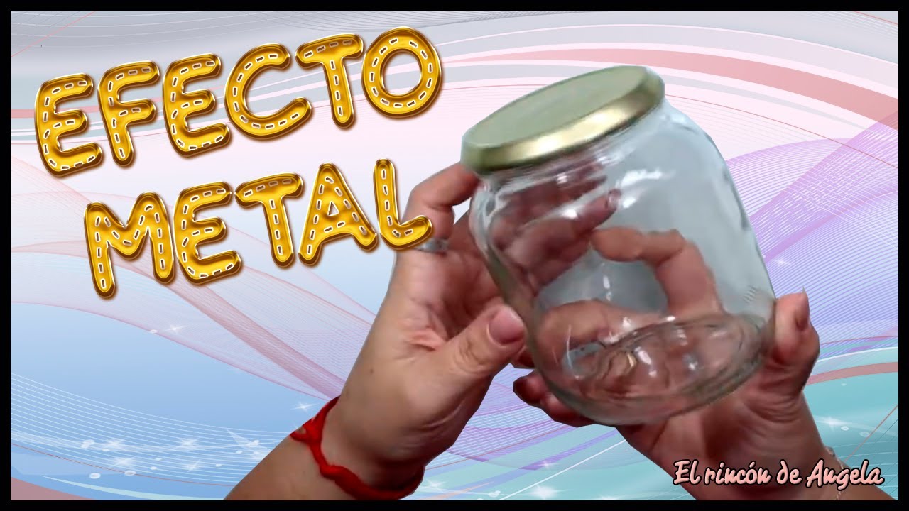 Bote de cristal reciclado con decoupage y efecto metal🎨 Diy manualidades