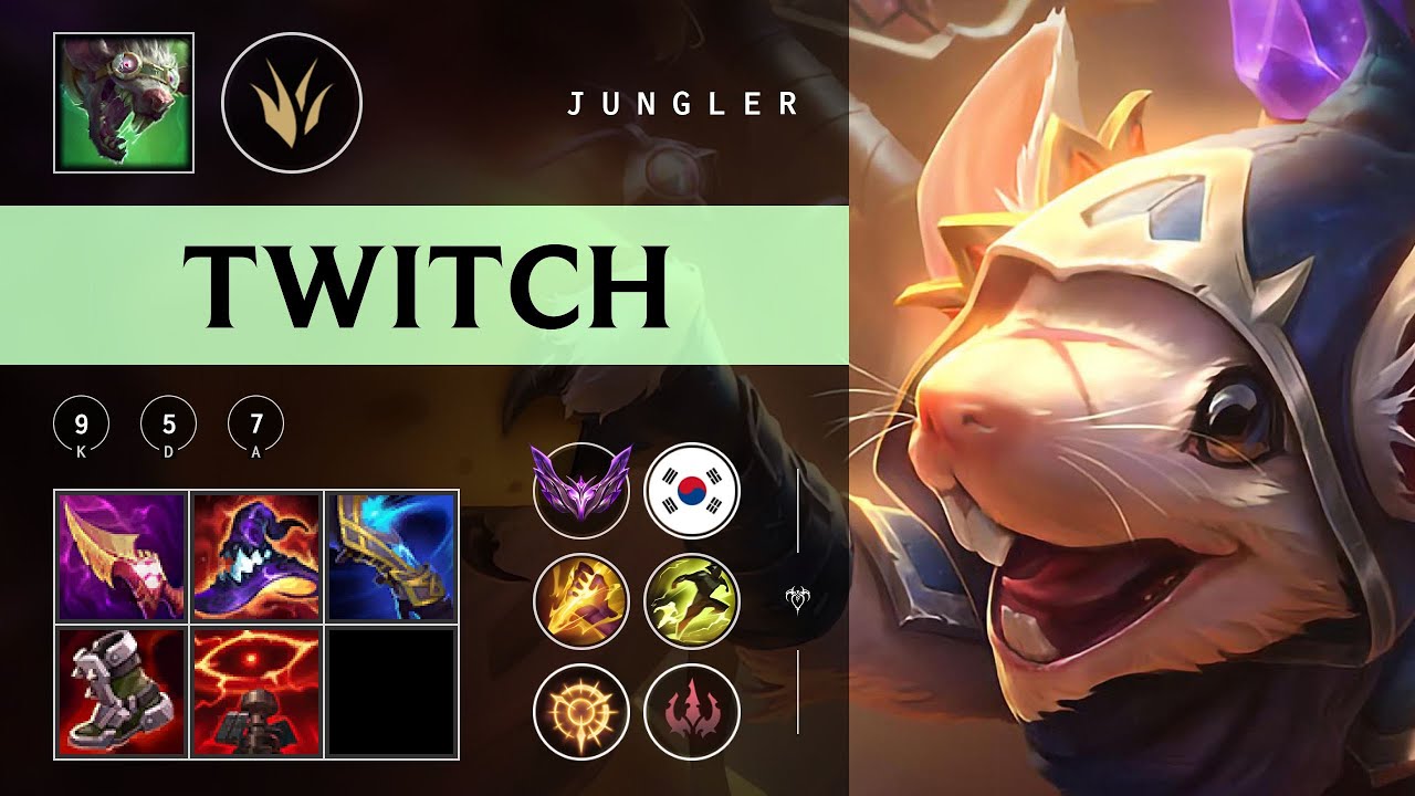 Twitch Jungle vs Olaf - KR Master Patch 25.24