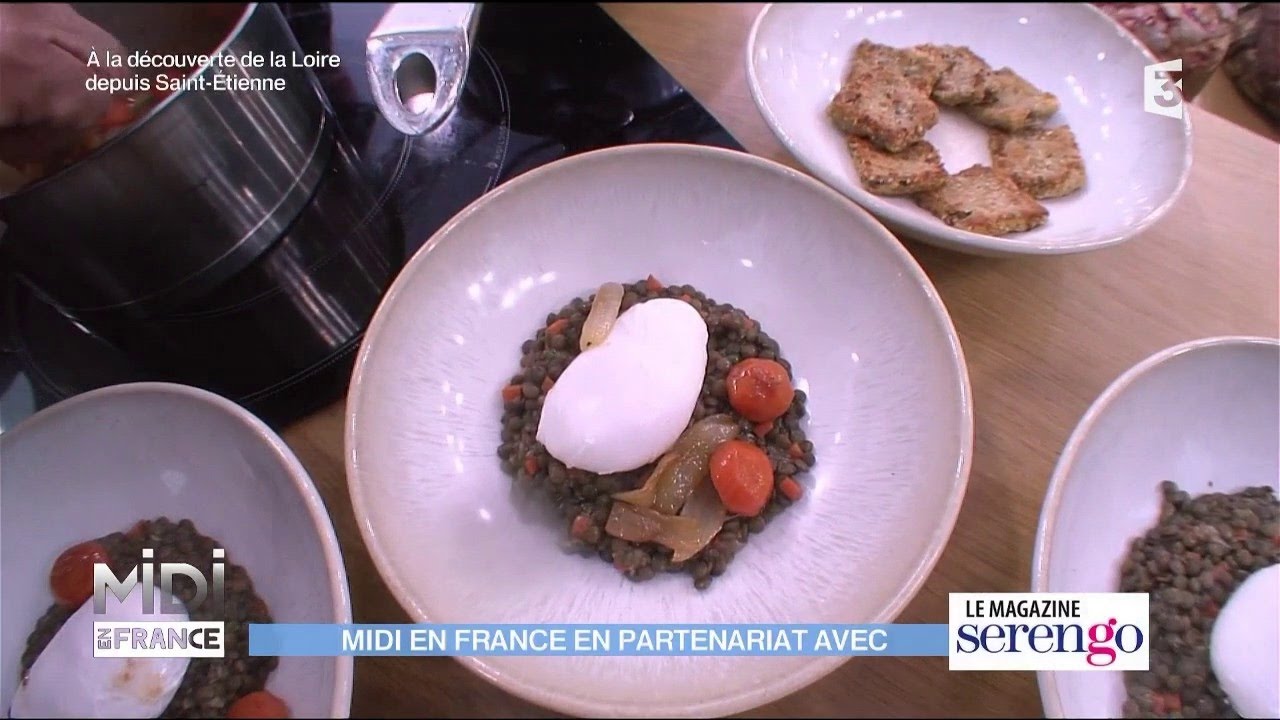 Recette : Ragoût de lentilles vertes et oeufs pochés