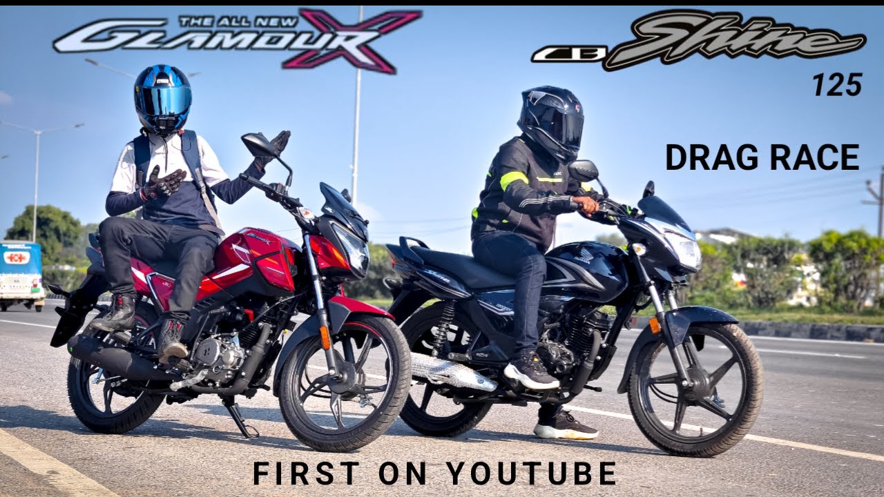 Hero Glamour X 125 Vs Honda Shine 125 | Drag Race | First On Youtube