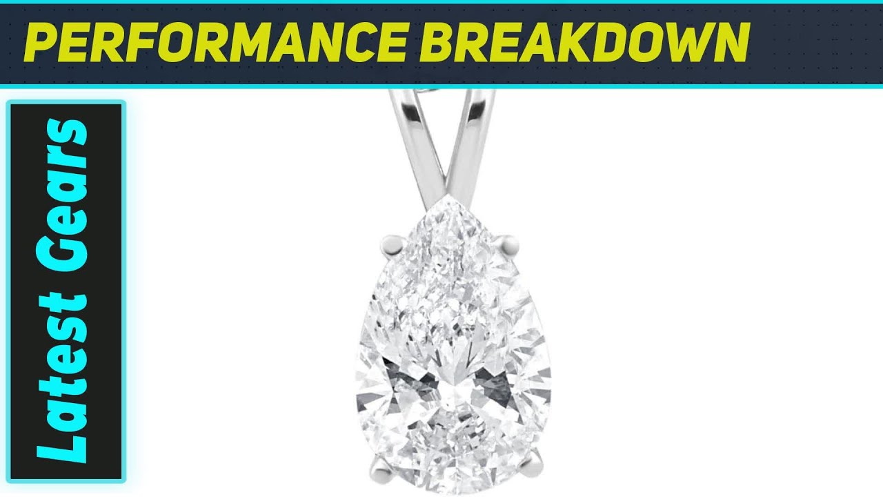 P3 Pompeii 3 Ct Pear Shape Solitaire Lab Grown Diamond Pendant &ndash; Best Everyday Elegance in 14k White