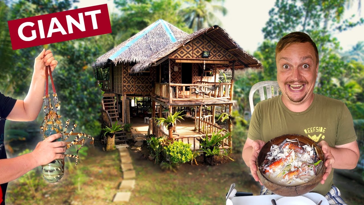 Philippines GIANT SEAFOOD (Lobster, Crayfish and Forest Home in Eastern Samar!)