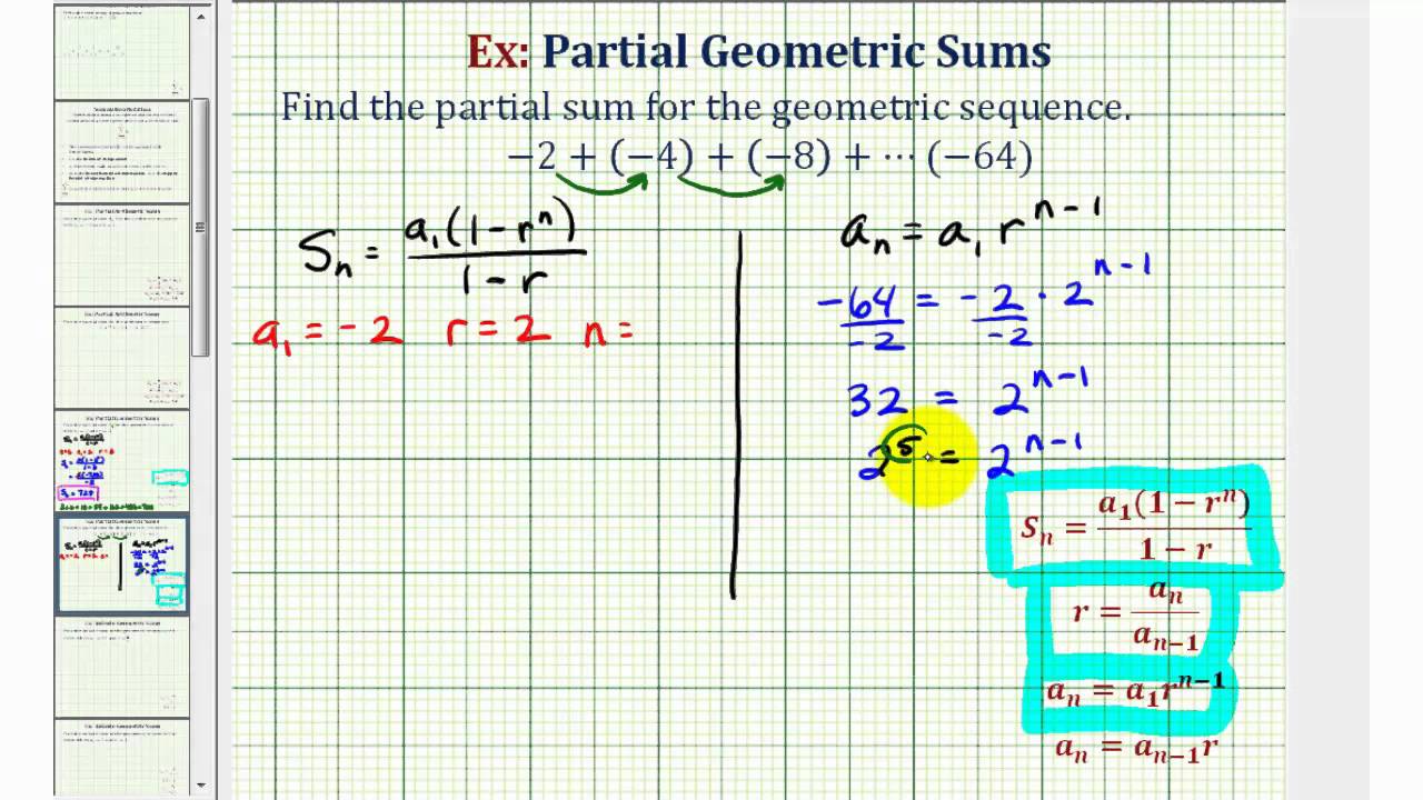 Ex 2: Find the Sum of a Geometric Series