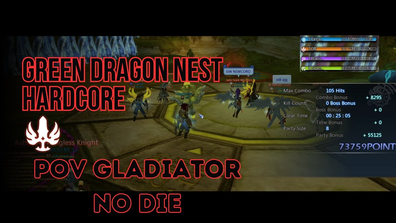 Green Dragon Nest Hardcore | POV Gladiator ~ Dragon Nest Classic SEA