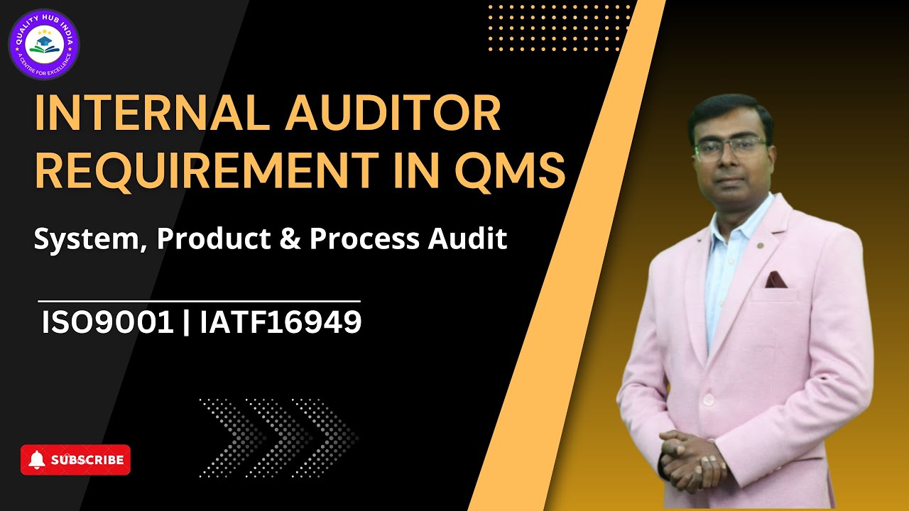 Internal Auditor Requirement in QMS | System, Product & Process Audit | ISO9001 | IATF16949 |