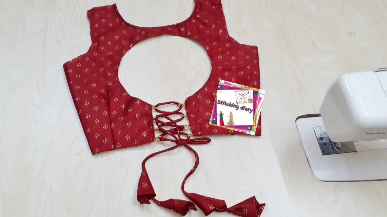 Backless blouse cutting and stitching || Latest backless blouse design cutting and stitching