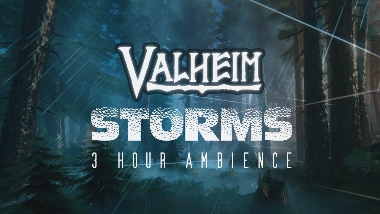 Valheim | Dark Forest Storms | 3 Hour | Heavy Thunderstorm Ambience