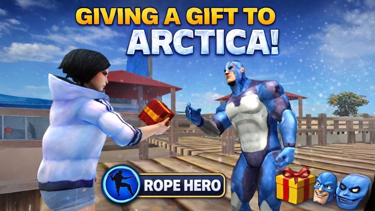 Finding Secret Gift Arctica 😮| Rope Hero Mafia City Wars New Missions Hindi 2026 #ropehero