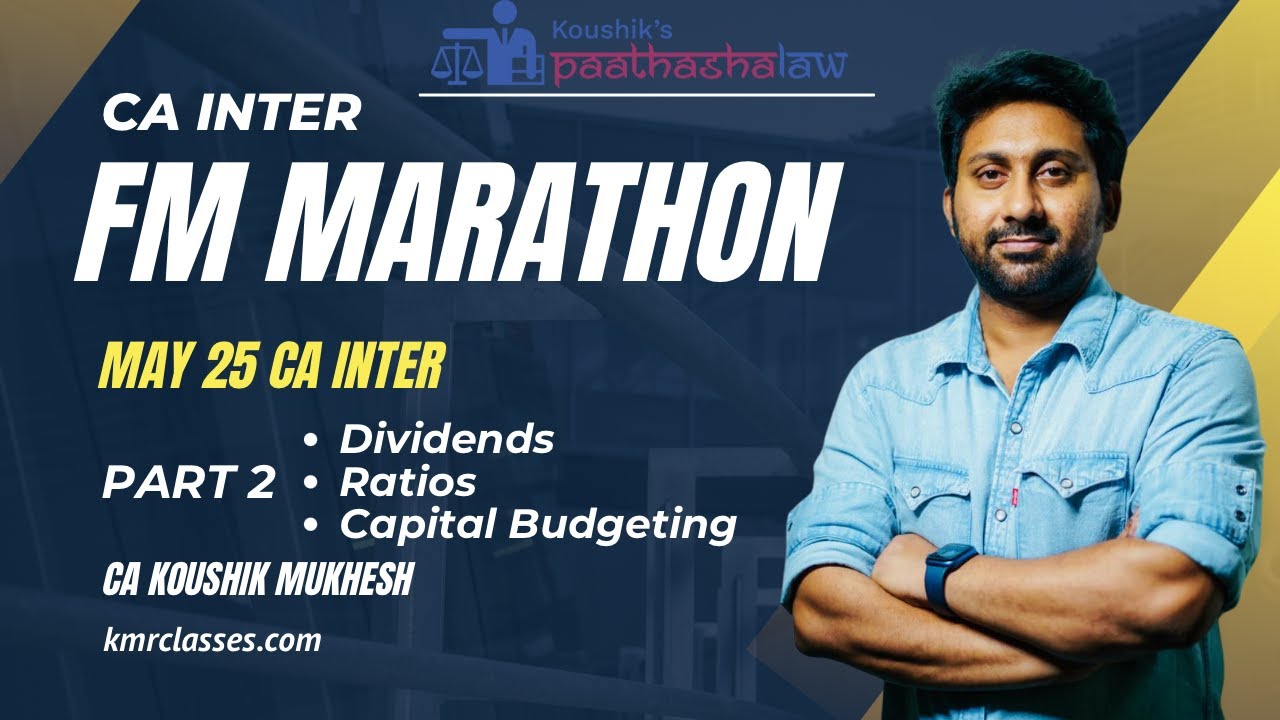 CA INTER FM MARATHON PART 2 (MAY 25) #castudents #cainterfm #cainter #ksacademy #motivation #icai