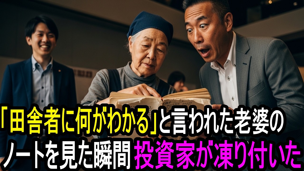 田舎のばあちゃんに何がわかる」と鼻で笑ったIT社長。老婆が取り出したノートを見た瞬間、投資家全員が立ち上がった