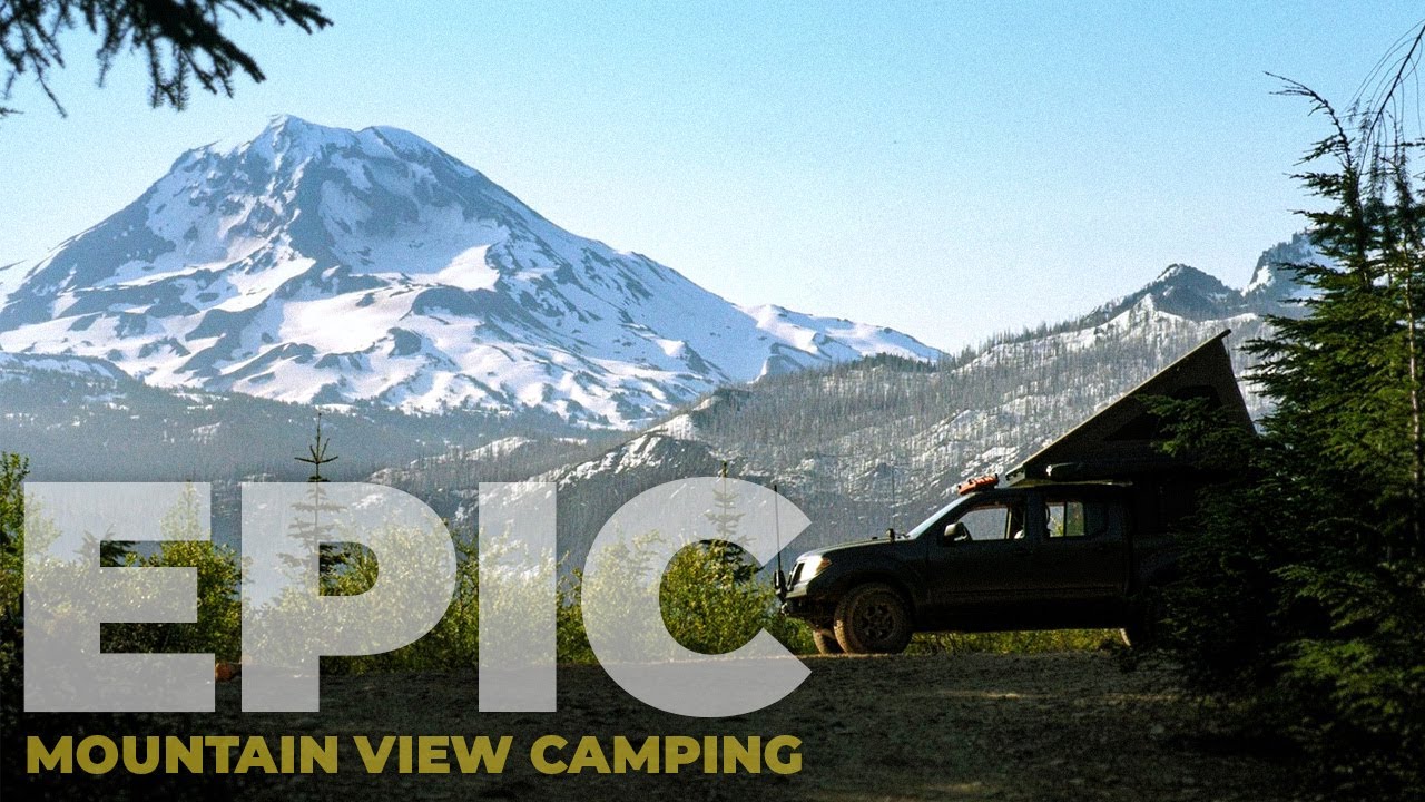 Solo exploring in the Oregon Cascades yields a stunning mountain vista campsite