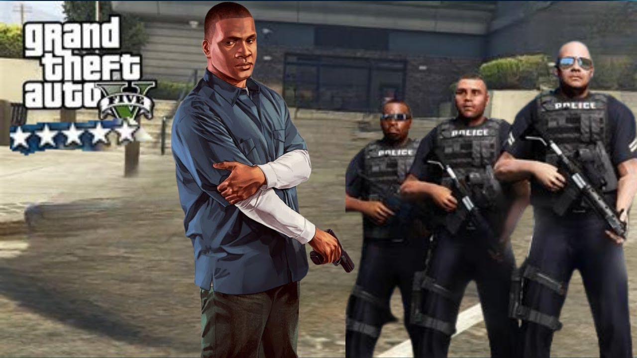 GTA V : Essayer d'échapper à la policce ( avec les 5 étoiles )