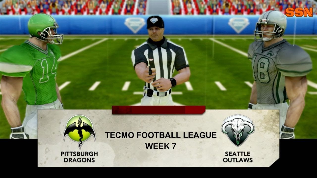 Tecmo Football League Week 8- Pittsburgh Dragons (4-2) vs Seattle Outlaws (2-5)