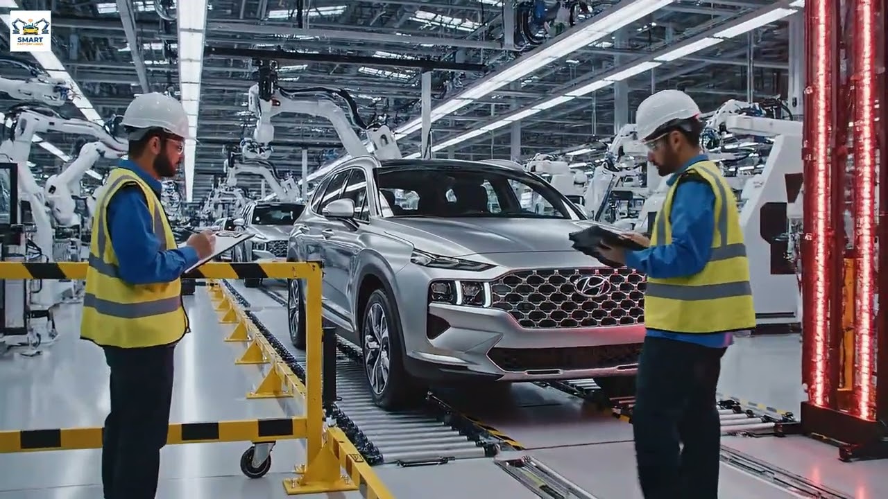 Ujawniono Zaawansowaną Technologię Linii Produkcyjnej Hyundai Santa Fe