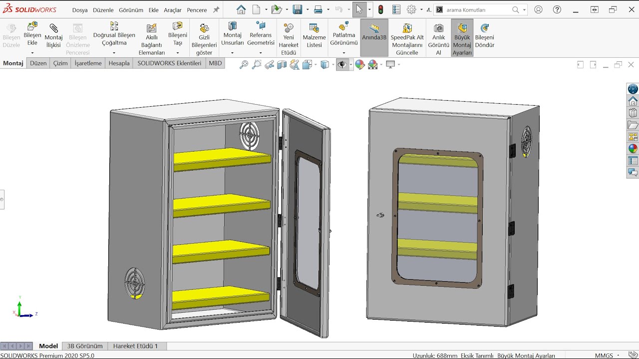 SOLİDWORKS KABİN TASARIMI SHEET METAL ÜRETİM CNC BÜKÜM ( KATILA ÖZEL )