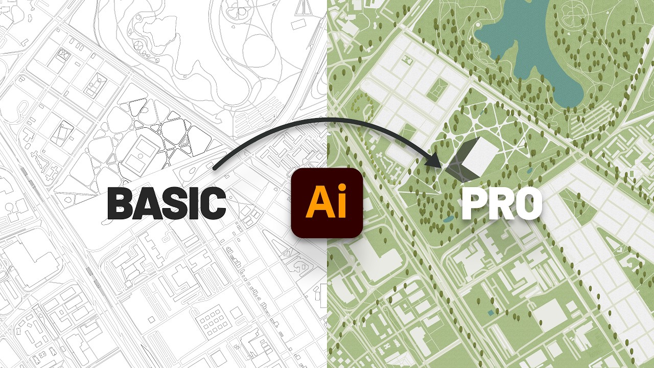 I created an urban site plan in two different styles. Here is How.