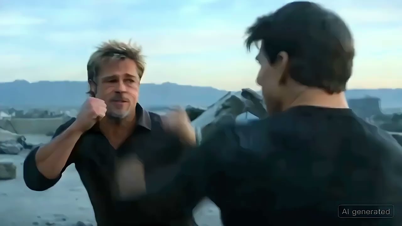 AI-generated fight between Brad Pitt and Tom Cruise 4K HDR