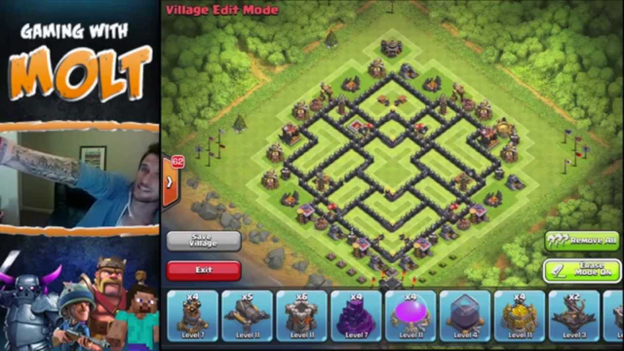 Clash of Clans :: Great TH9 Farming Base - The Diamond