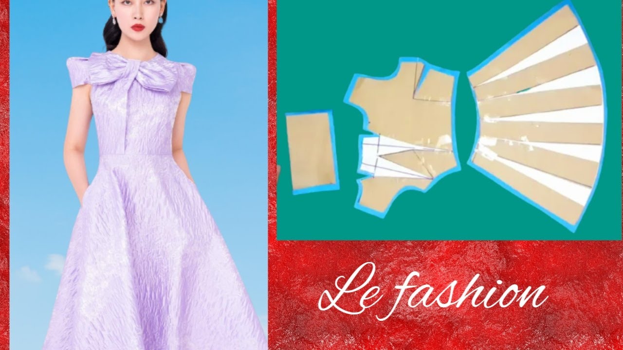 136 - Hướng dẫn cắt may Đầm xếp ly nơ liền |dress design |le fashion |dạy cắt may|how to sew