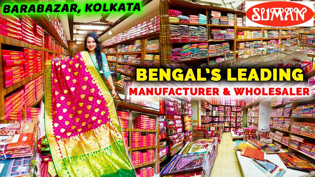 Biggest Saree Manufacturer & Wholesaler in Barabazar | Cotton Fancy Saree | Suman Saree Kolkata