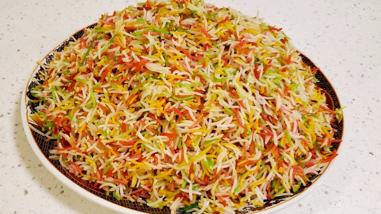 پلو چهار رنگ ❤💚🧡🤍 Color full rice افغانی | چلو رنگی