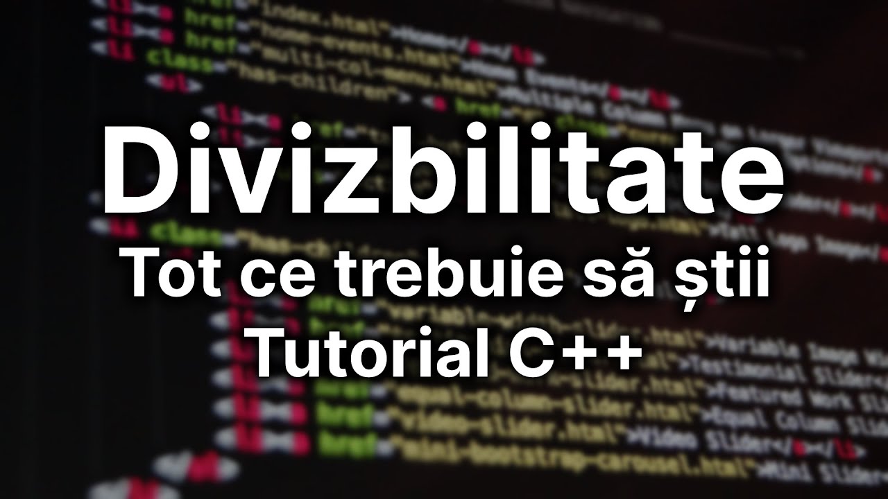 Divizbilitate - tot ce trebuie să știi — Programare C++ (20)