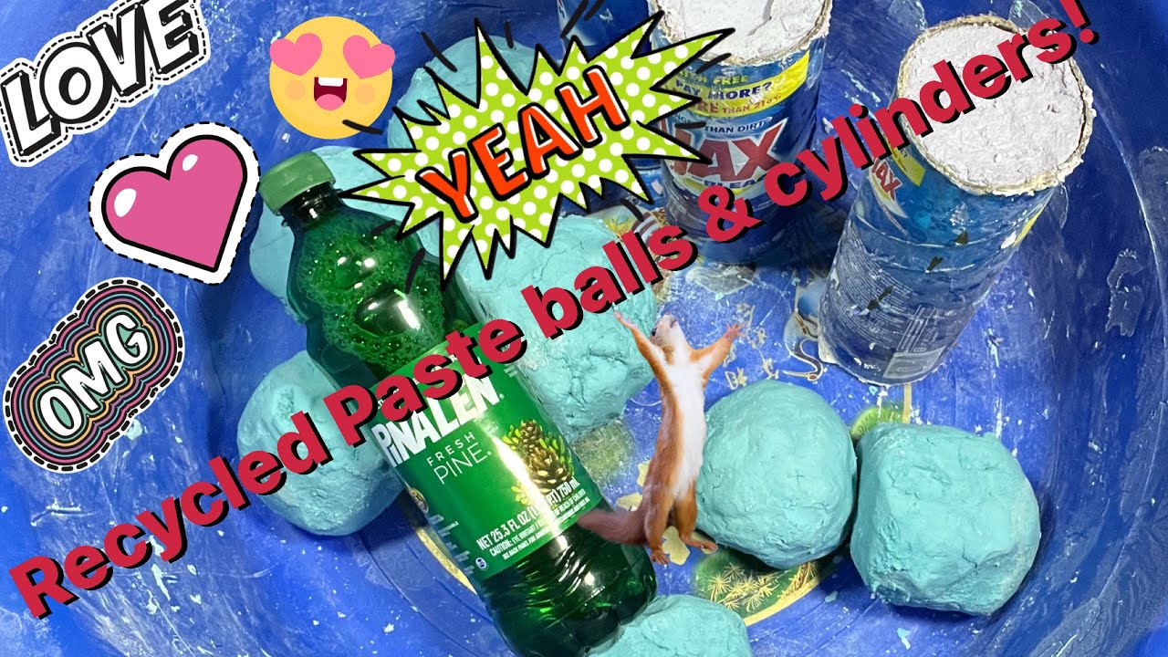 ASMR ODDLY SATISFYING-RECYCLED PASTE PLAY 🤪 very thick paste!!
