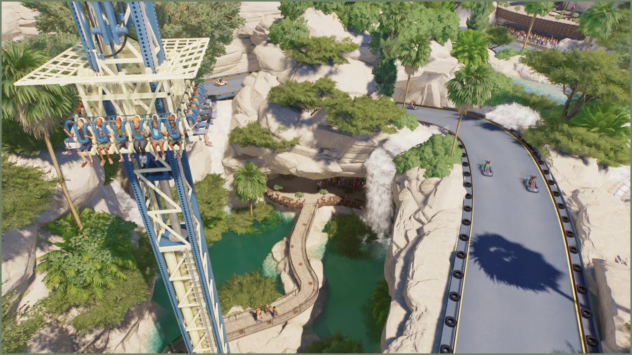 🚗 Big go kart track on the cliff sides | Irisla Island | Planet Coaster 2 | speedbuild🌹