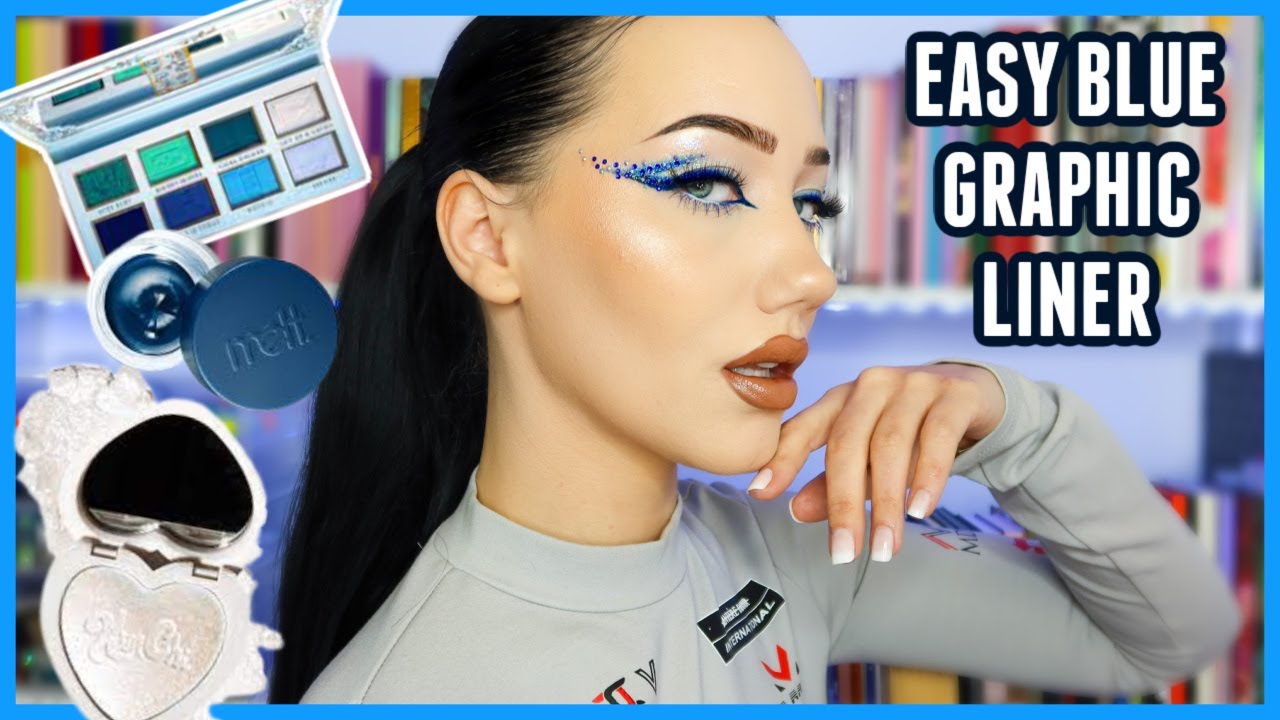 EASY BLUE GRAPHIC LINER TUTORIAL | MAKEMEUPMISSA