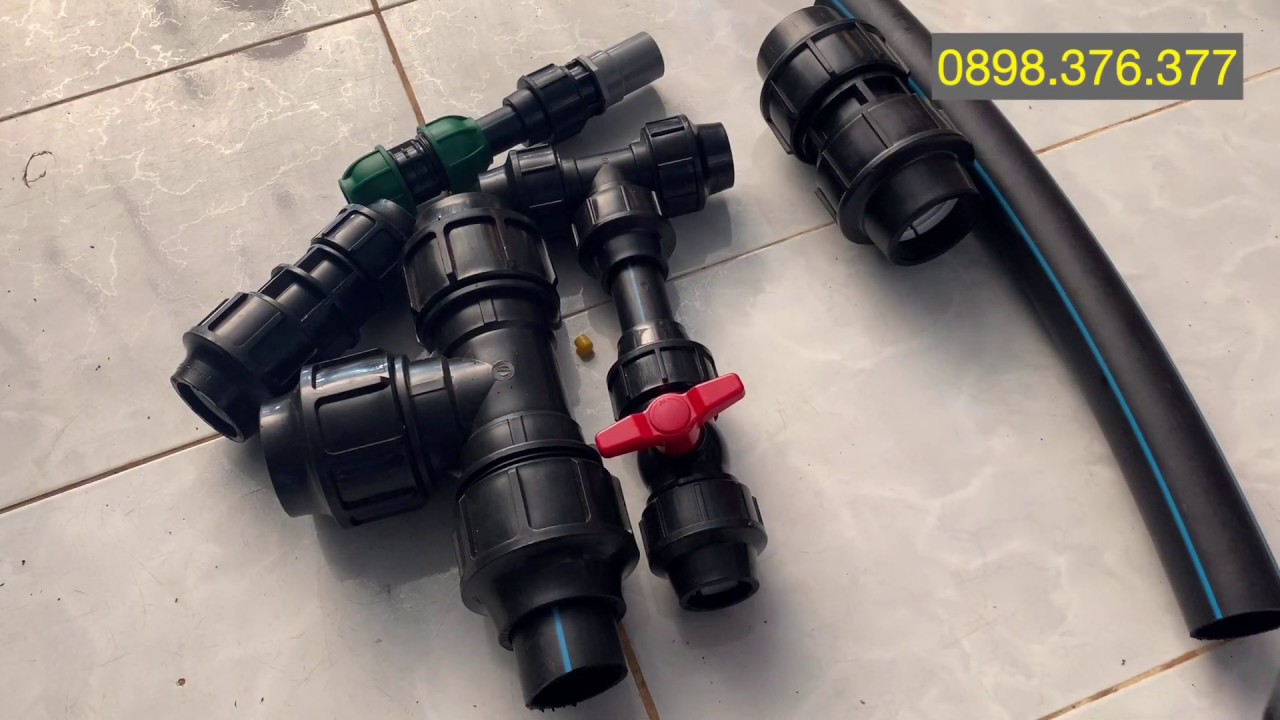 Cách nối ống cái tưới cà phê không cần cùm mà không bị xì - dùng trọn đời mà ép béc thoải mái