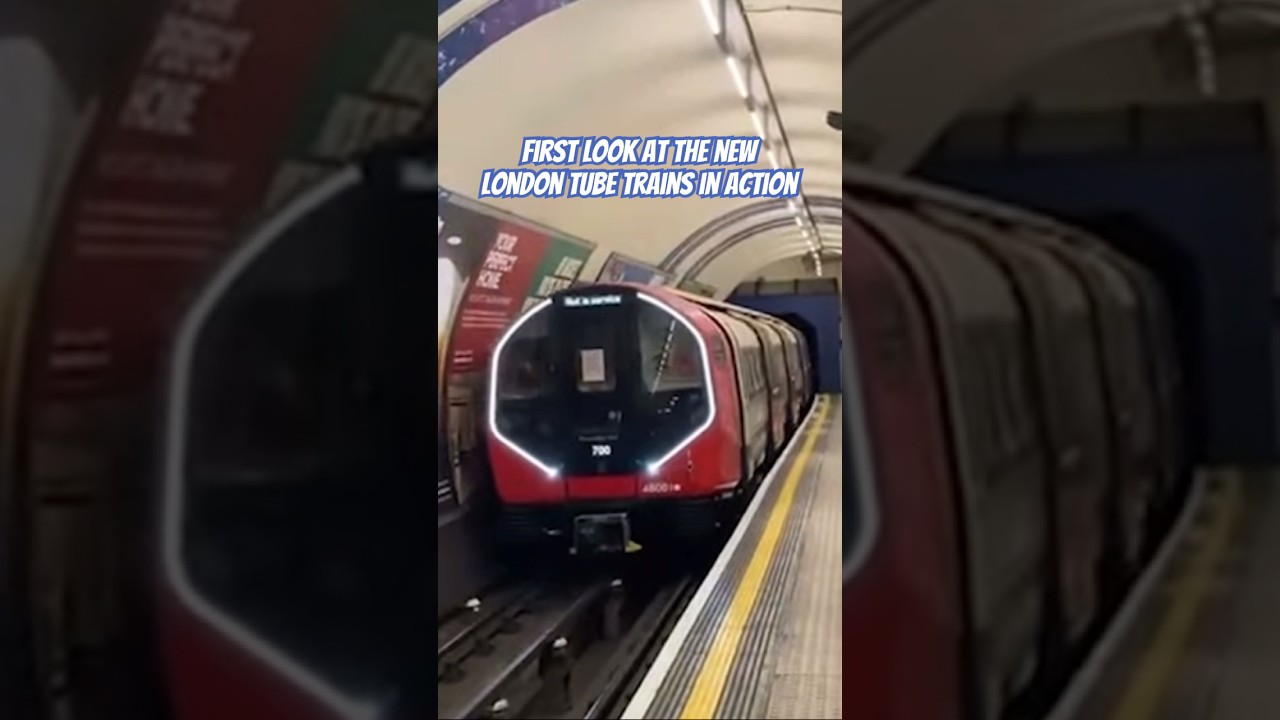 First look at the NEW LONDON TUBE TRAINS in action! #londonunderground #train #tube #tfl #tubetrain