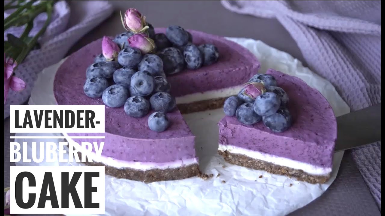 Really delicious Vegan Cheesecake  recipe / Lavender - blueberry cake / Sugar Free / Лавандовое поле