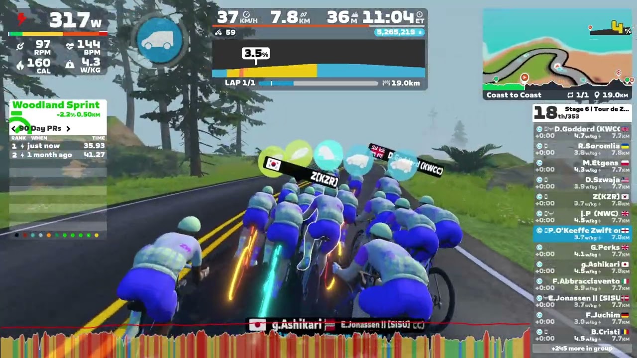 Zwift - Group Ride: Short | Stage 6 | Tour de Zwift on Coast to Coast in Watopia • Feb 15, 2025