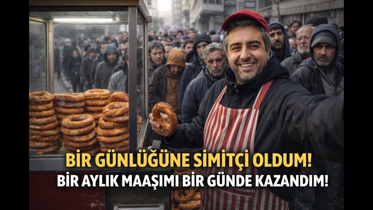 BİR GÜNLÜĞÜNE SİMİTÇİ OLDUM! BİR AYLIK MAAŞIMI BİR GÜNDE KAZANDIM!