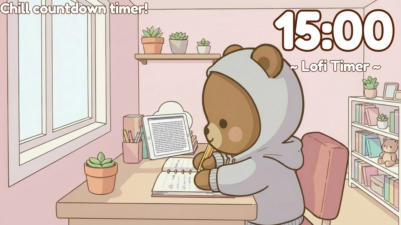 15 Minute Timer 🐻 Study Timer for Classroom Focus