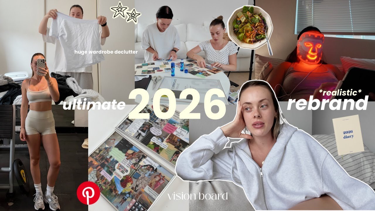 THE ULTIMATE *realistic* 2026 REBRAND (goals, vision board, decluttering, tips!!)