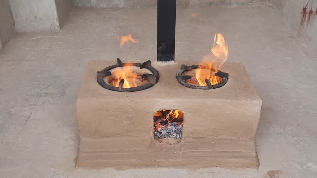 Smokeless Firewood Mud Stove | Primitive Skills and Technology | Mitti Ka Chulha Bnane Ka Tarika