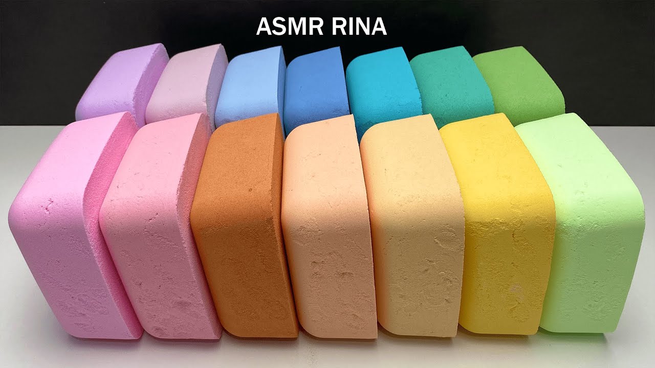 ASMR most colorful baking soda crumble