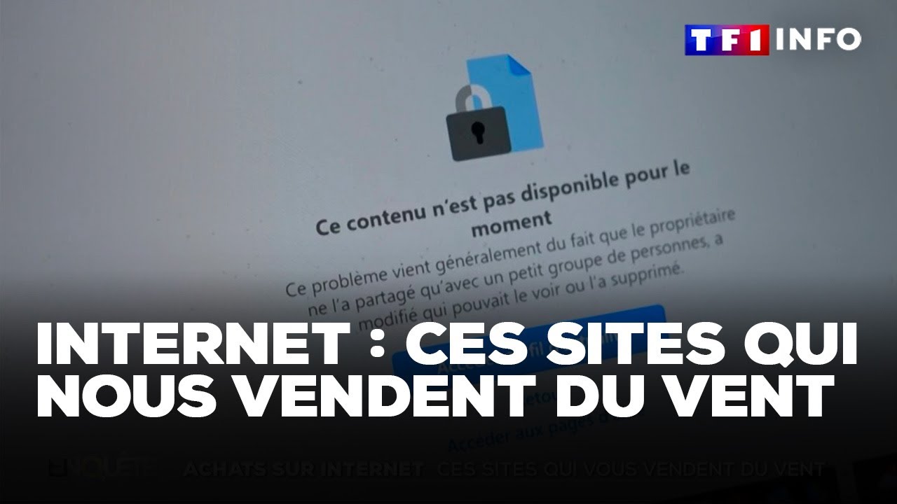 Enqu&ecirc;te - Achats sur internet : ces sites qui nous vendent du vent｜TF1 INFO