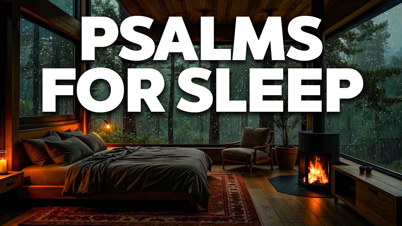 10 Hours PSALMS FOR SLEEP And Rain | Sleep With God's Word
